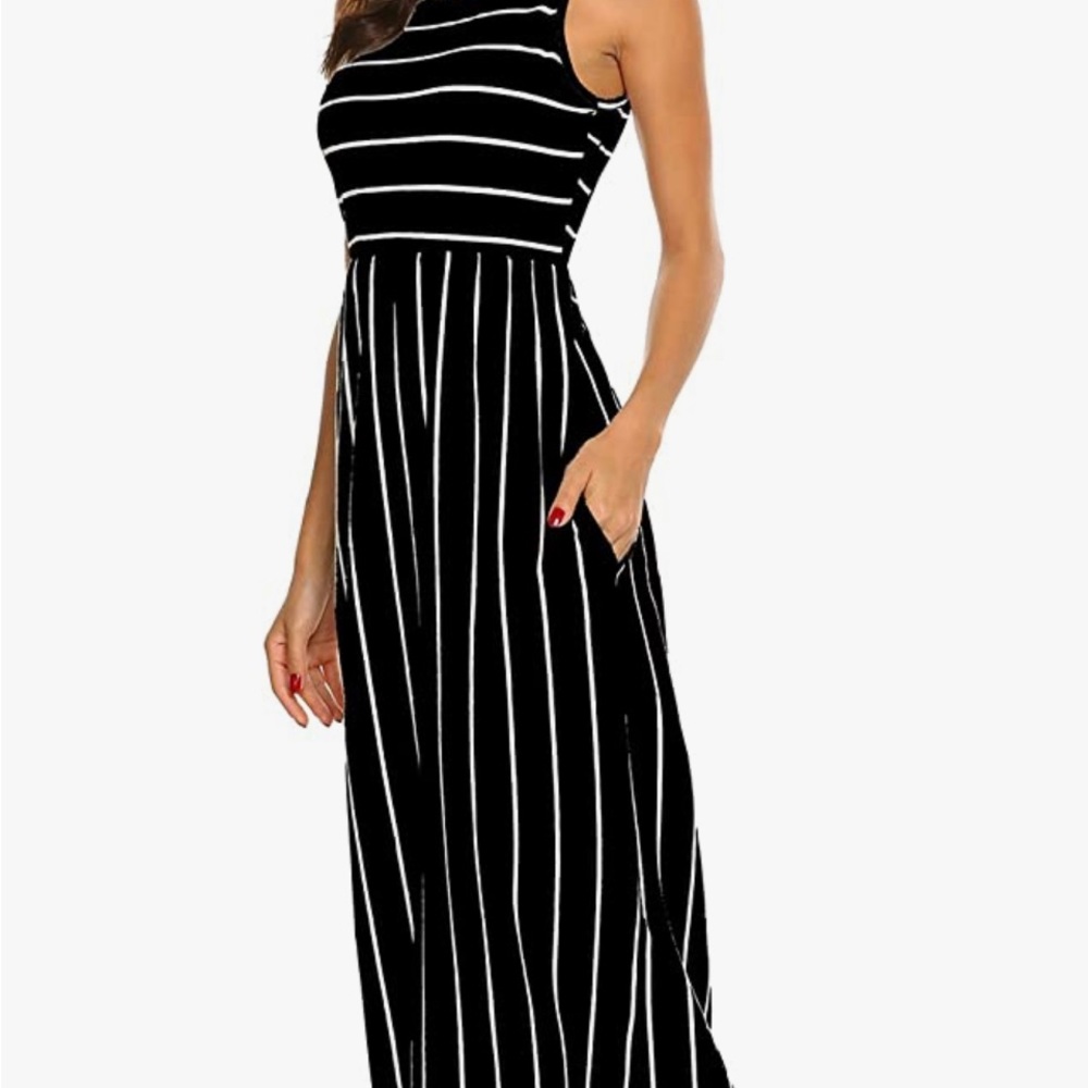 Hount Summer Striped Maxi Dress…